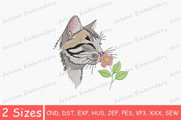 Adorable Cat Smelling Cat