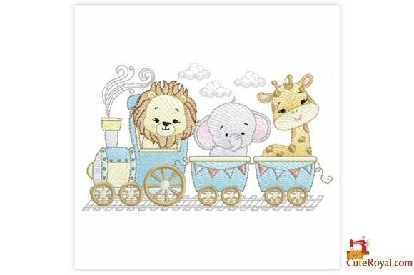 Baby Safari Animals in Blue Train Review