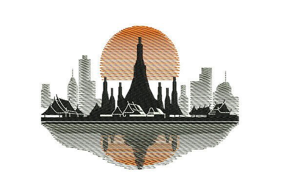 Bangkok Cityscape: A Minimalist Gem for Handmade Gifts