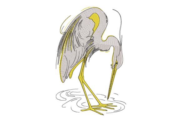 Elegant Heron Outline Review for Real Embroidery Projects