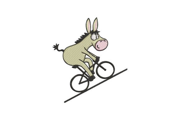 Funny Biking Donkey Embroidery Design Review